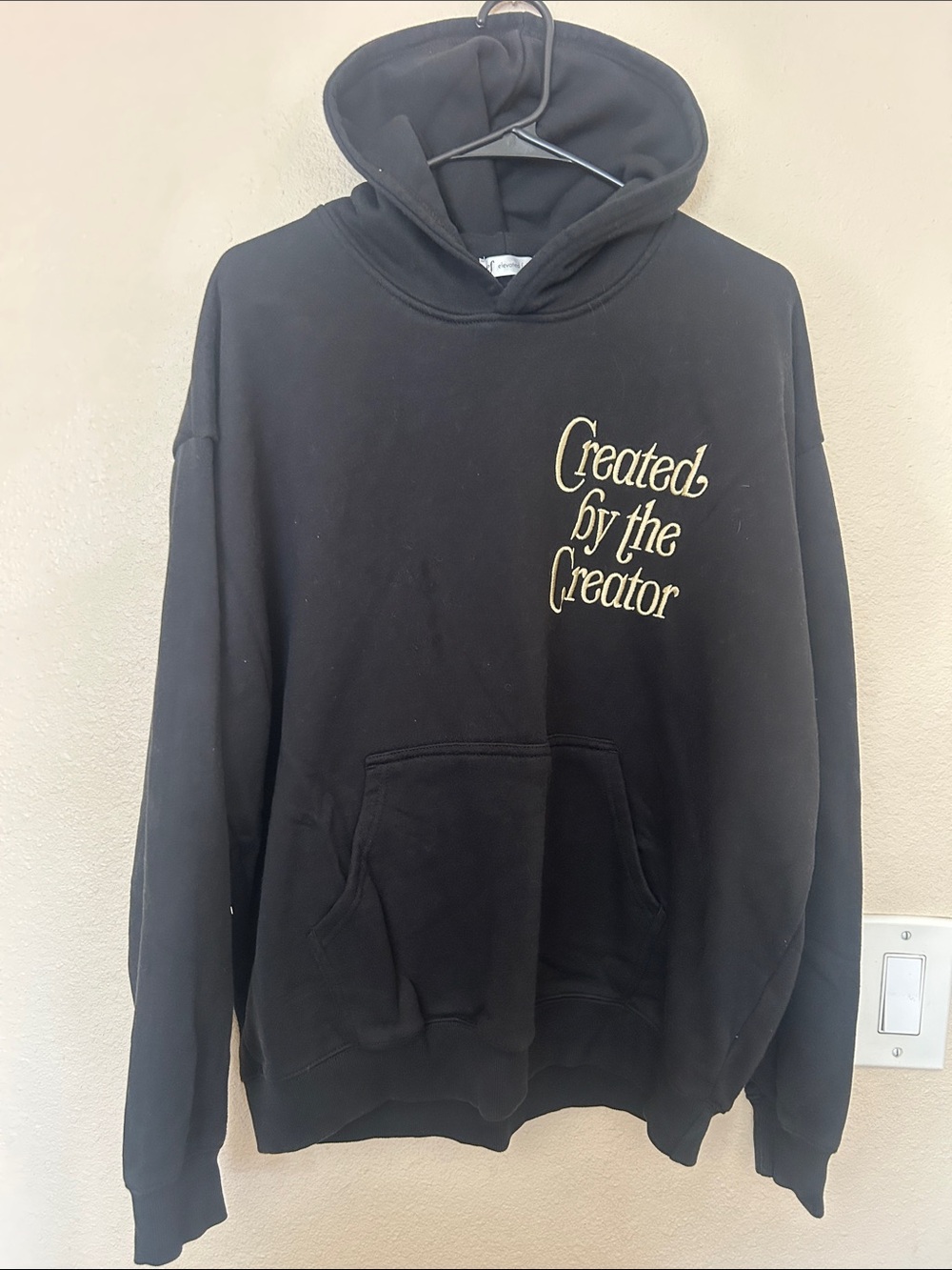 Elevated Faith Black "Created by the Creator" Graphic Hoodie